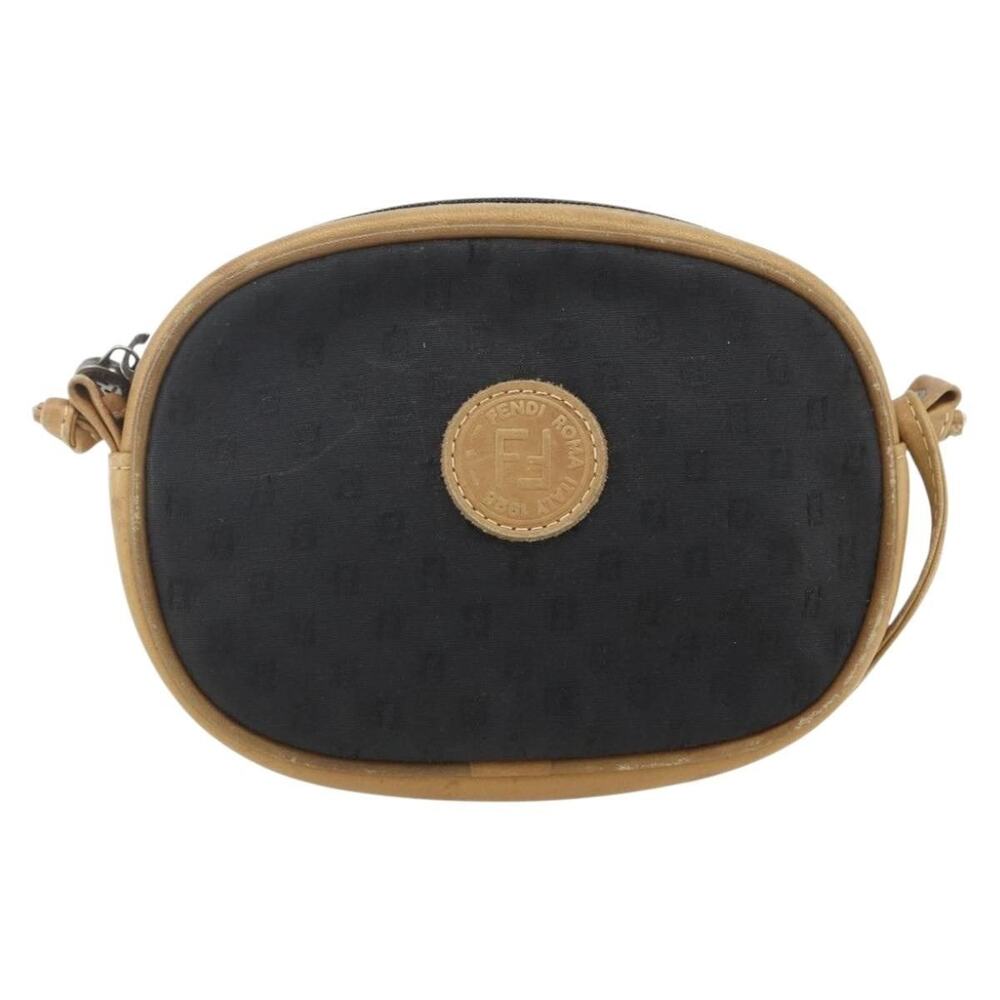 Fendi Zucchino Shoulder Bag Black